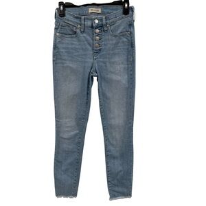 Madewell 9” High Rise Blue Skinny Crop Jeans Size 24 EUC